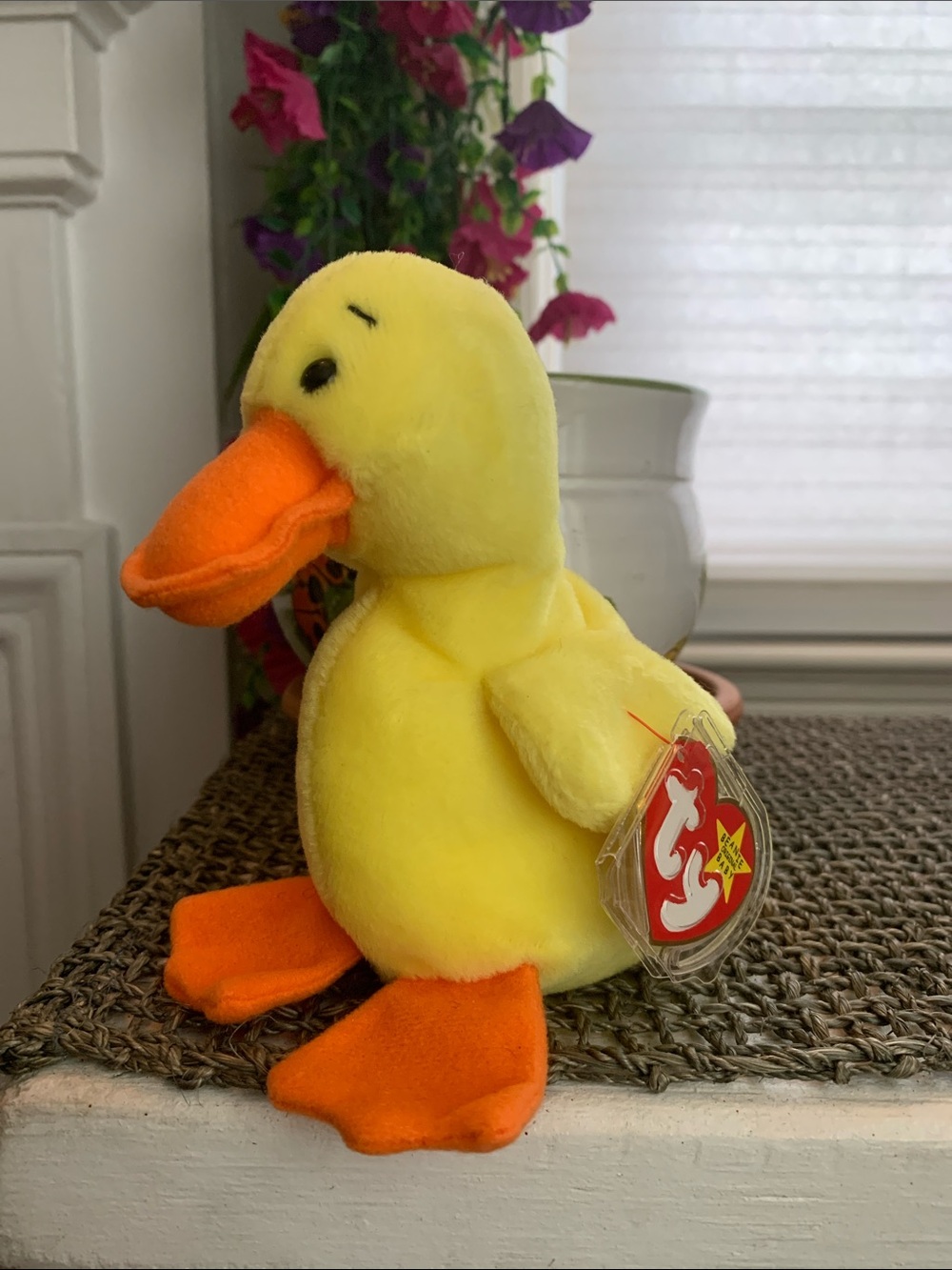 Ty Rare 1993 “Quackers” NWT Yellow Duck Plush Beanie Baby